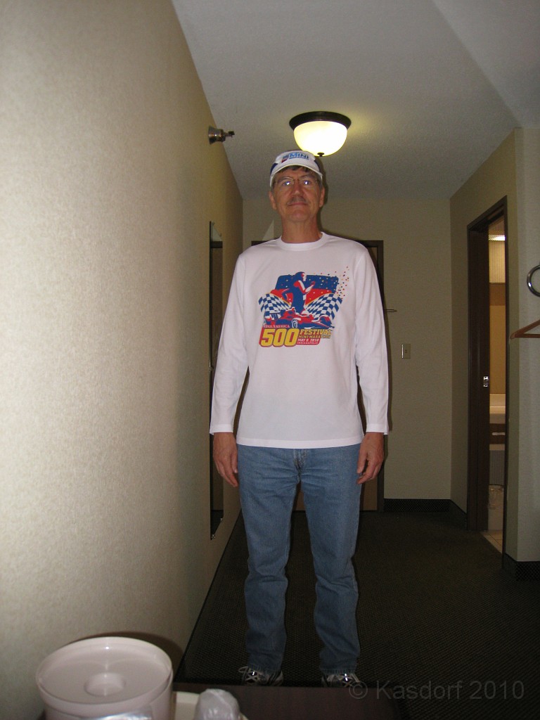 Indy Mini-Marathon 2010 140.jpg - Trying on the stuff.